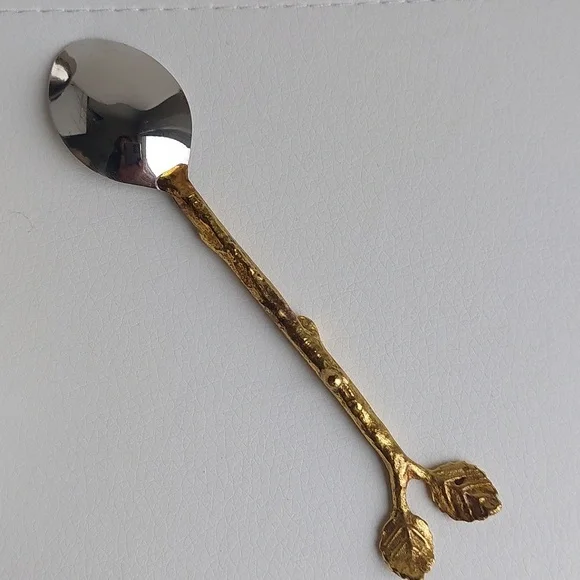 Michael ARAM Silver and Red Apple-Shaped Bowl with Spoon - Picture 4 of 9